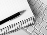 Toetsenbord, pen en papier