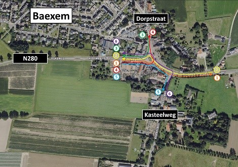 Kaart landbouwroutes N280 Baexem v2
