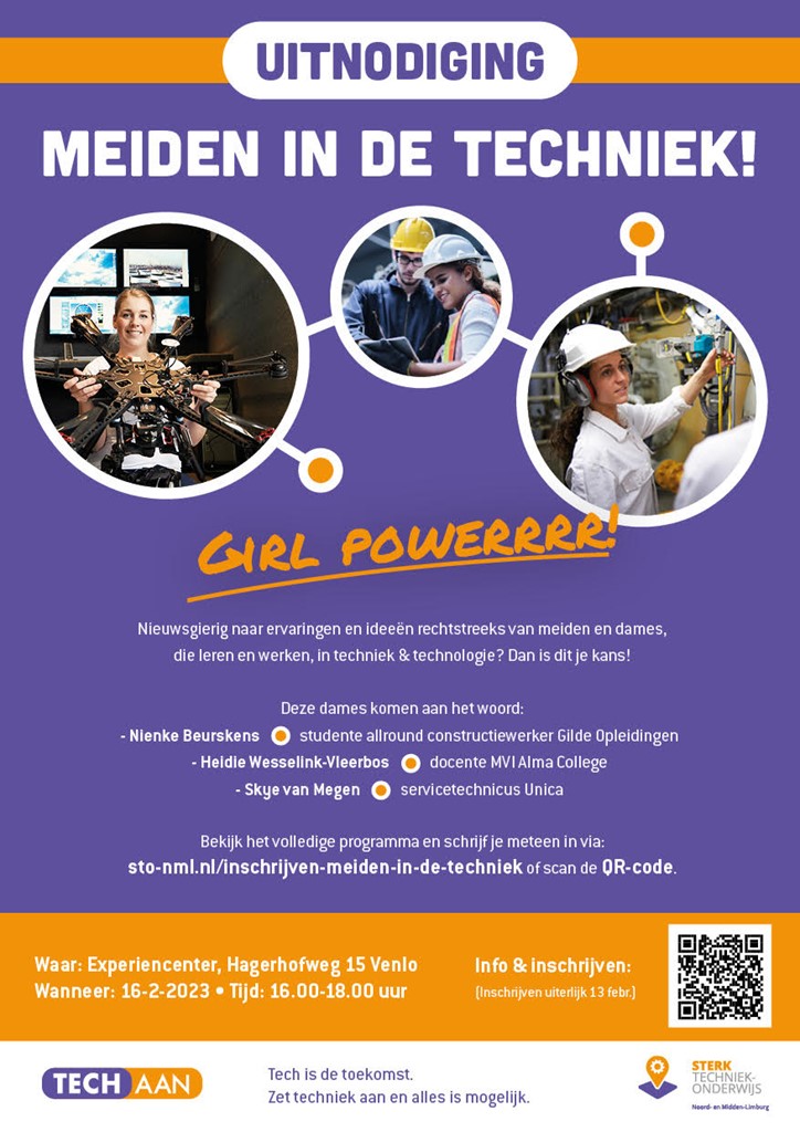 Uitnodiging Meiden in de Techniek 16-2-23